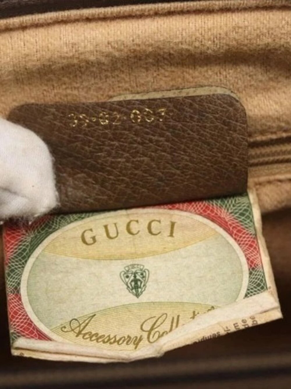 GUCCI GG Supreme Web Sherry Line Boston Bag PVC Beige Gold 39 02 007 Auth 165215 - Picture 13 of 16